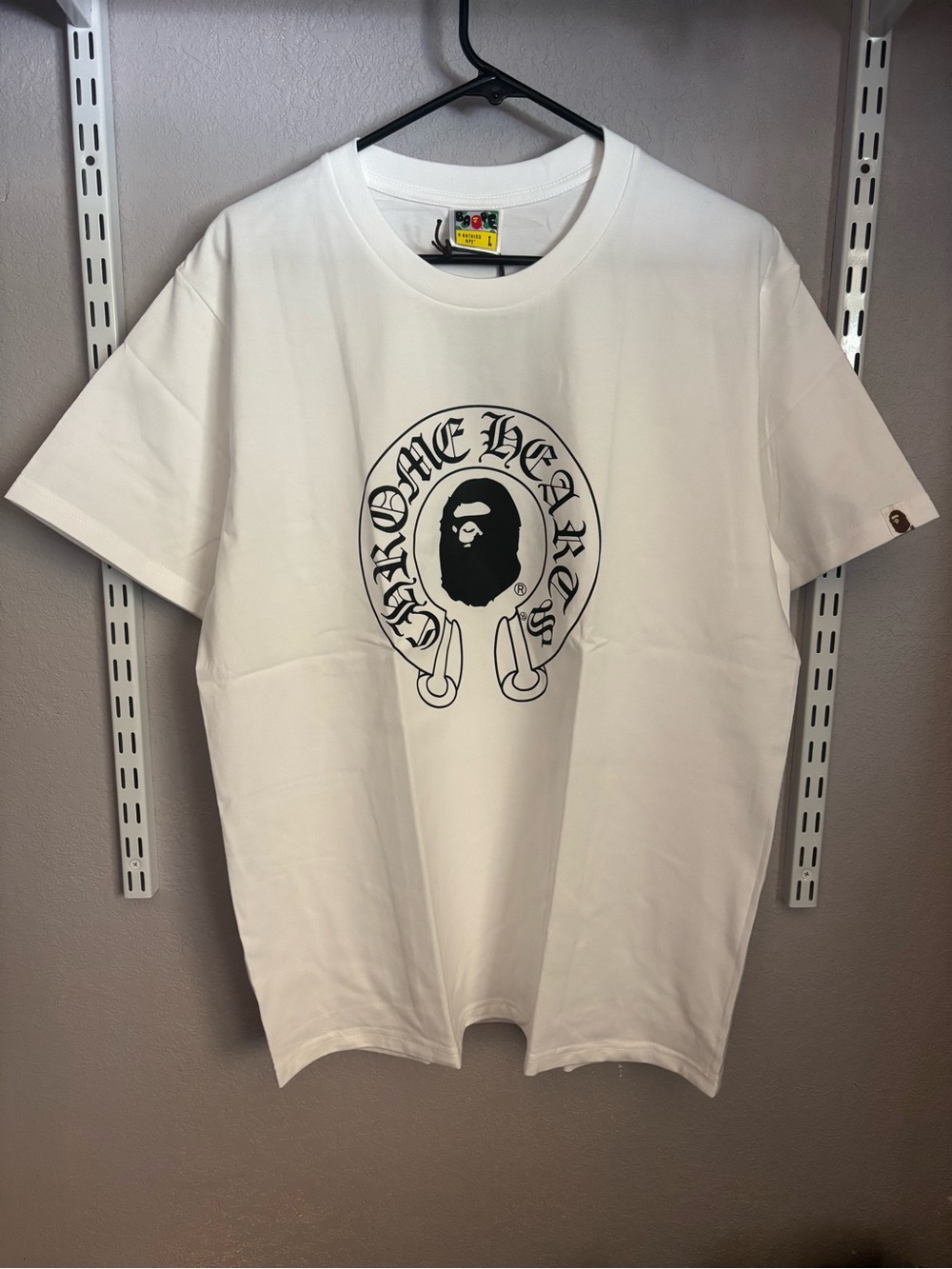 Chrome Hearts x Bape White Graphic Short Sleeve Tee